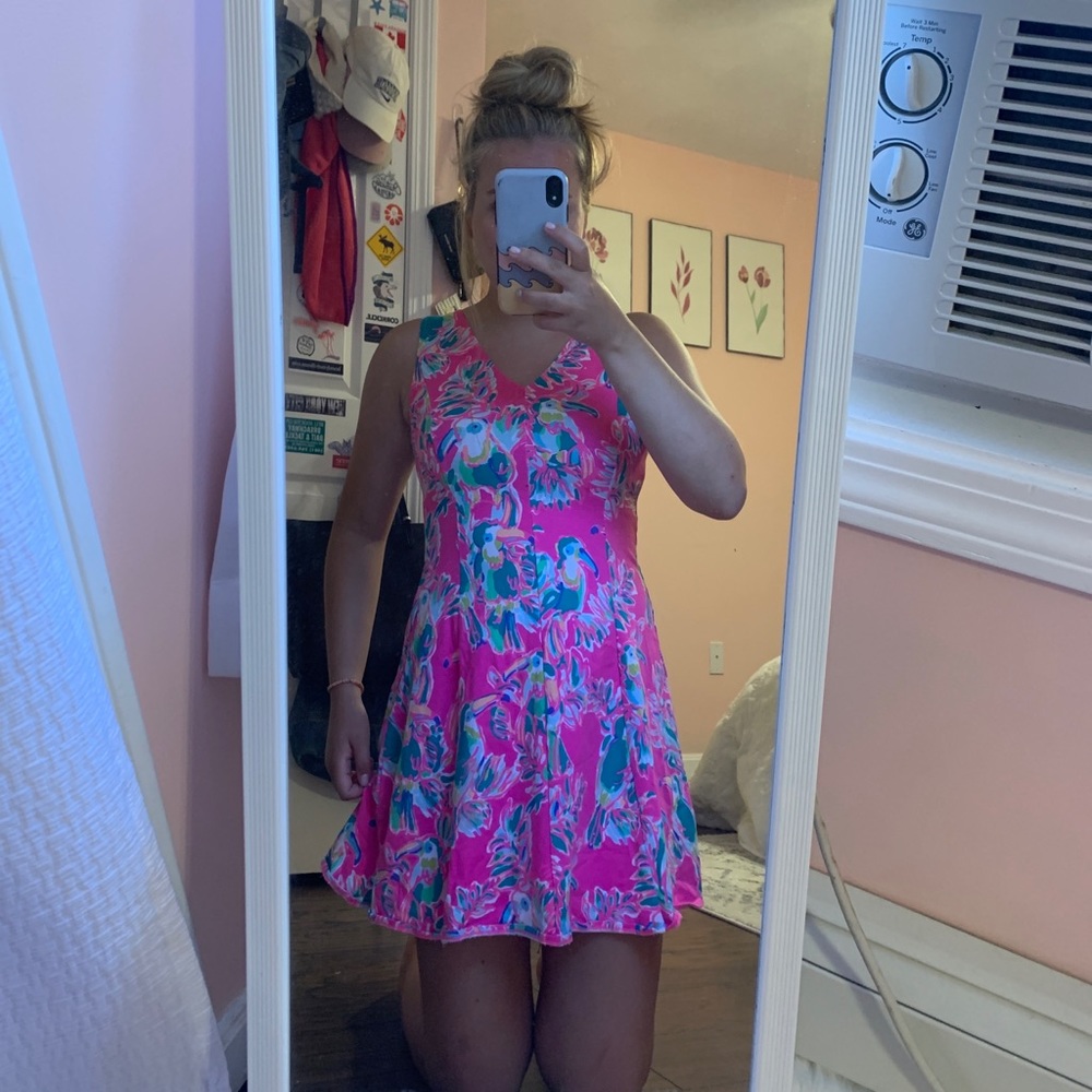 Pink floral Lilly Pulitzer tank dress
